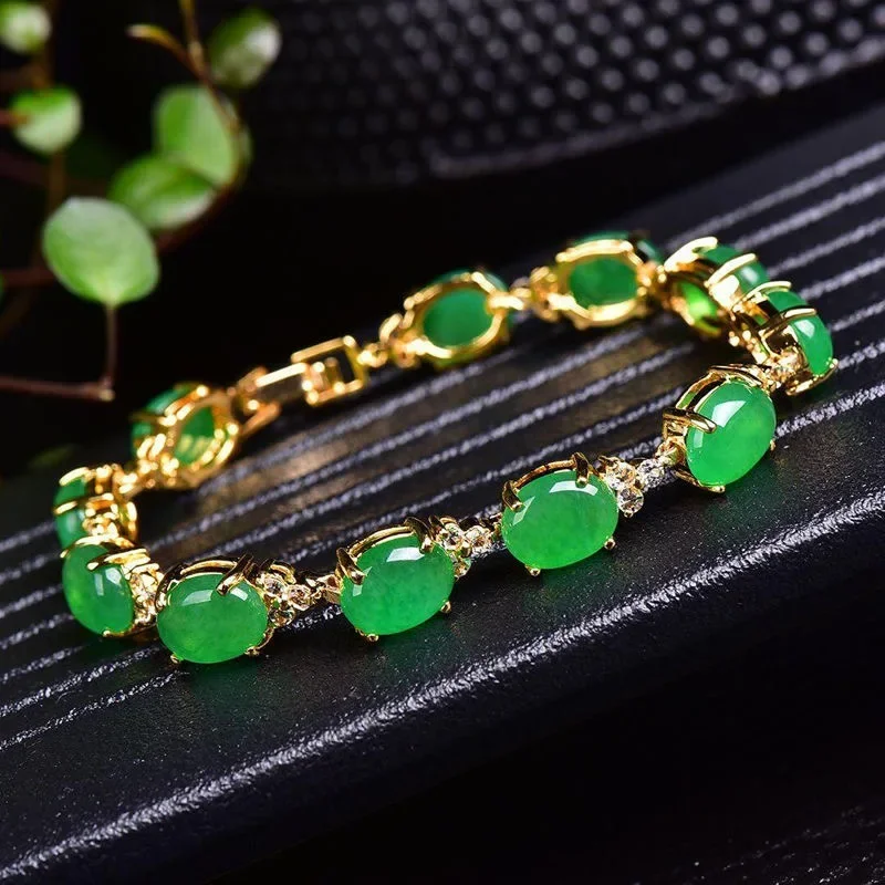 Beading - ナチュラルグリーンヒスイ瑪瑙愛ビーズブレスレット調節可能なバングルチャームジュエリーヨガウォータードロップシェルフラワーペンダントブレスレット女性