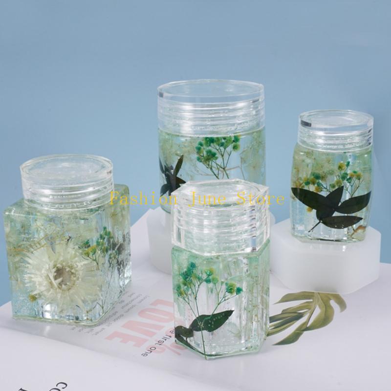 1 セット収納ボトルジャークリスタルエポキシ樹脂型 DIY  - Silicone Epoxy Resin Molds Set のレビューと価格