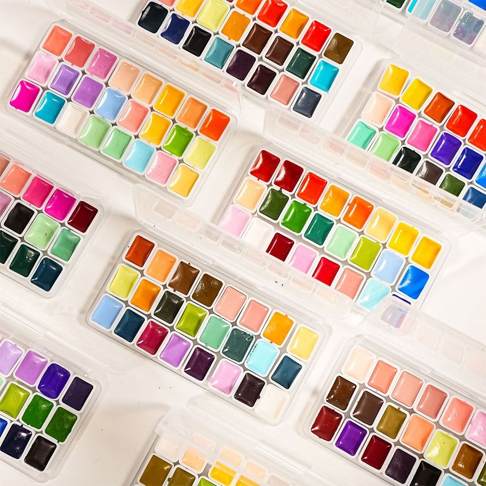 24 色水彩絵の具セット各色 1 ミリリットルプロフェッショ - Watercolor Paint Set Solid Pigment のレビューと価格