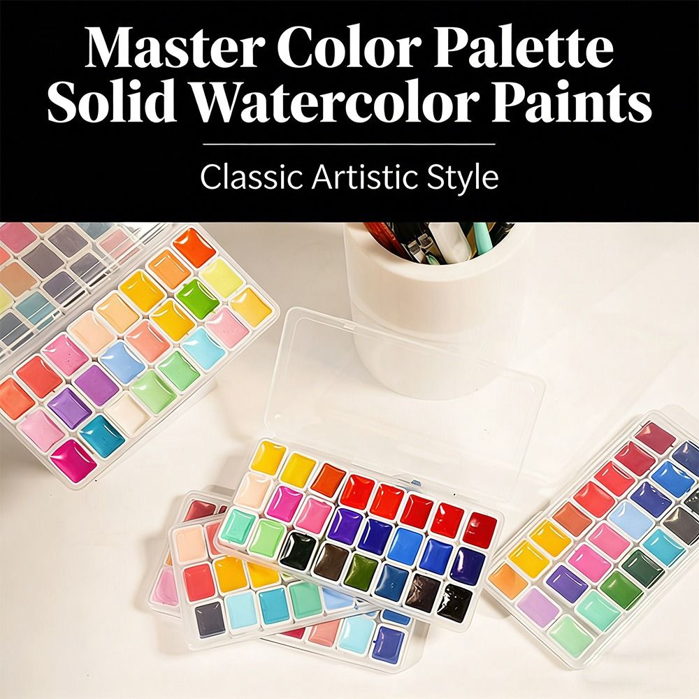 24 色水彩絵の具セット各色 1 ミリリットルプロフェッショ - Watercolor Paint Set Solid Pigment のレビューと価格