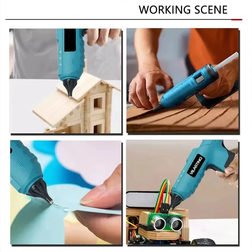 100W コードレスホットメルトグルーガン 280 ° C  - Hot Melt Glue Gun Cordless のレビューと価格