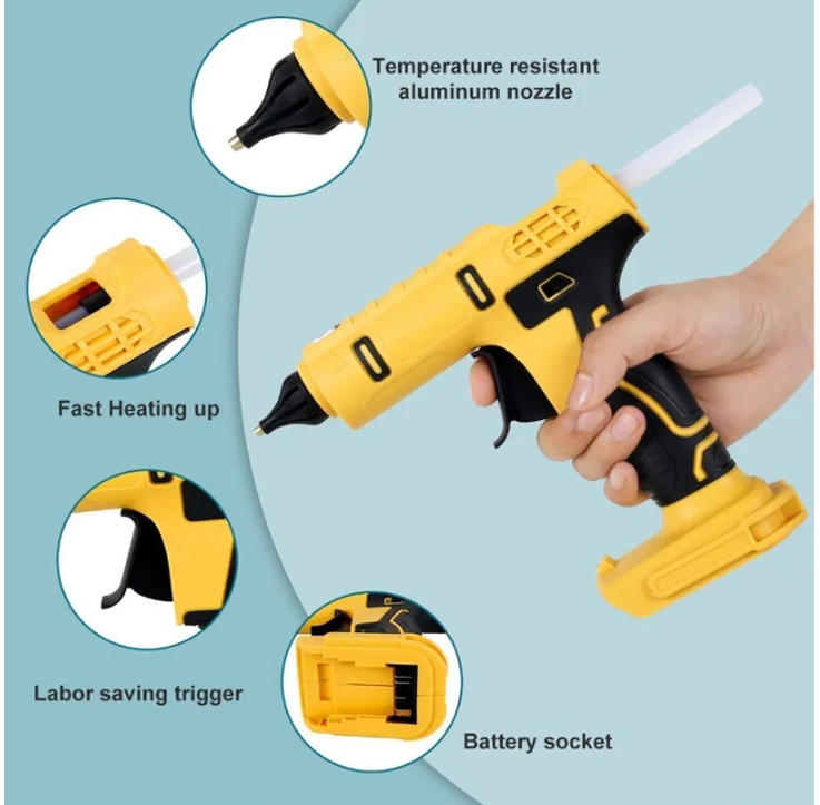 コードレス電動ハンドヘルドホットグルーガン ホットメルトガン - Hot Melt Glue Gun Cordless のレビューと価格