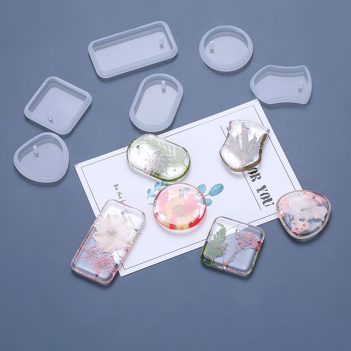 1/6/10 個 DIY キーホルダーペンダントシリコーン型 - Silicone Epoxy Resin Molds Set のレビューと価格