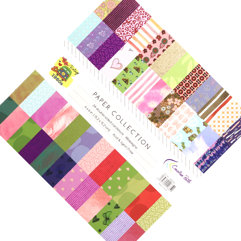 クリエイティブパス 1960年代 ヴィンテージ花柄スクラップ - Vintage Junk Journal Scrapbooking Paper のレビューと価格
