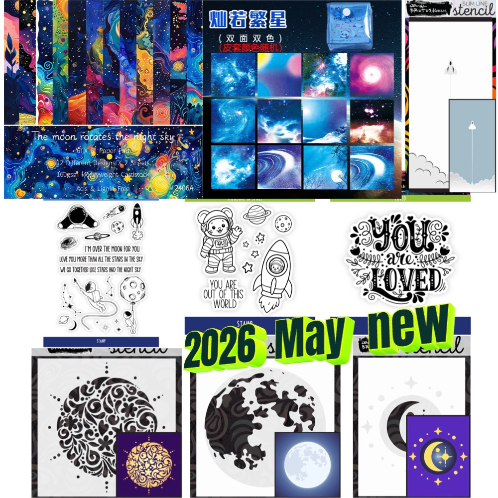 惑星シリーズ宇宙船クリアシリコンスタンプ DIY スクラップ - Clear Silicone Stamps For Card Making のレビューと価格
