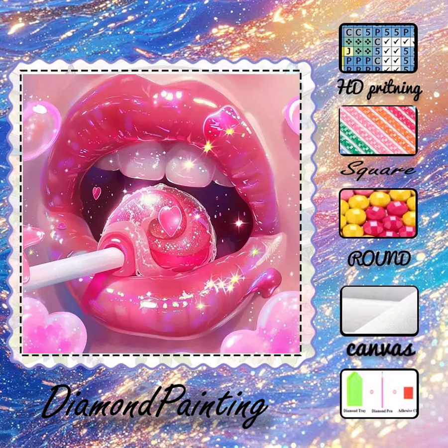 1ピース - 5D-DIY - フロッキングクロス - 特殊 - 5D Diamond Painting Kit Full Drill のレビューと価格