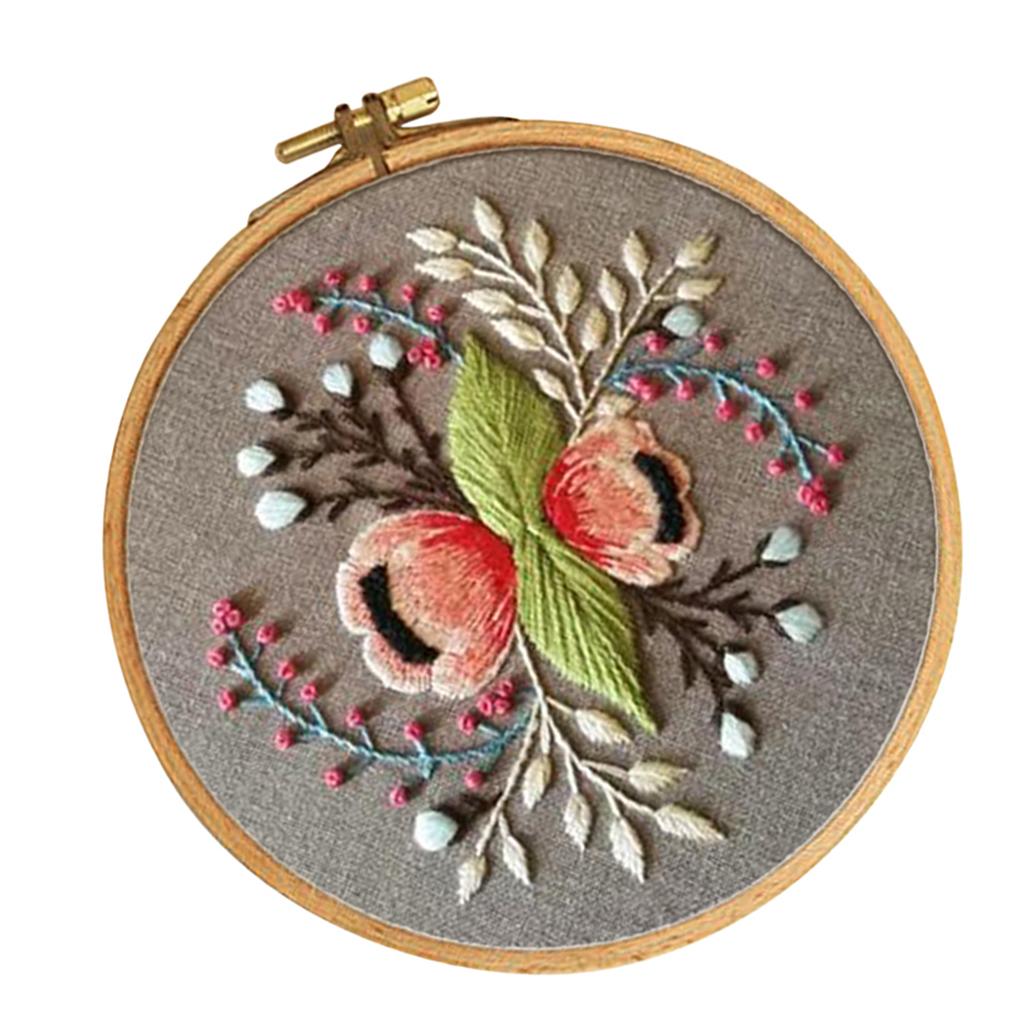 スタンプ付きクロスステッチキット、花柄、コットン糸、長めの糸 - Cross Stitch Stamped Kits Beginners のレビューと価格