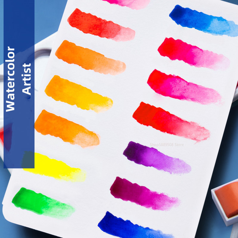 アーティスト無地水彩ピカソチューブカラーブロック初心者手描き - Watercolor Paint Set Solid Pigment のレビューと価格