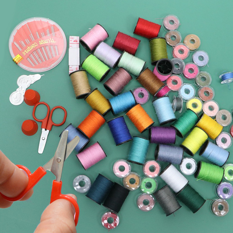 縫製キットミニ手動ミシン針糸セット家庭用 DIY 衣類パッチ - Cotton Embroidery Thread Skeins のレビューと価格