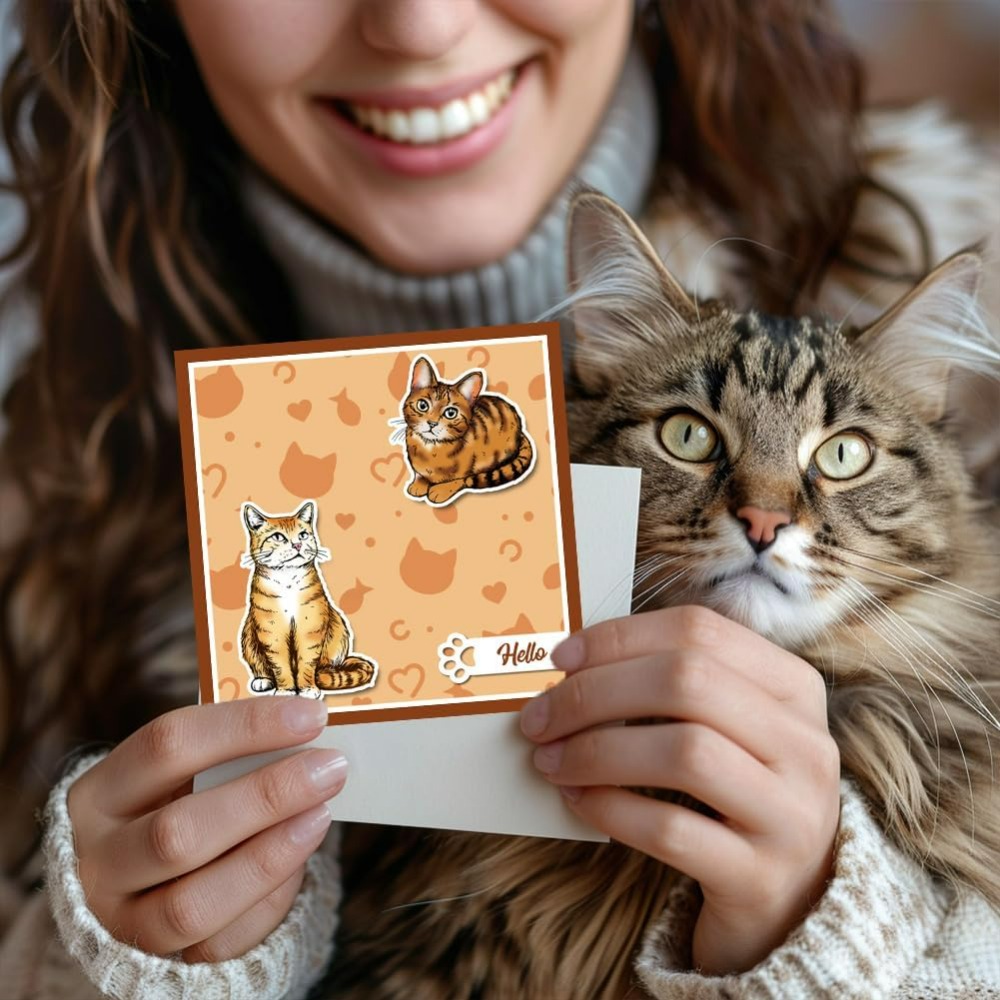 猫クリアスタンプ現実的な猫シリコーンクリアスタンプシール動物 - Clear Silicone Stamps For Card Making のレビューと価格