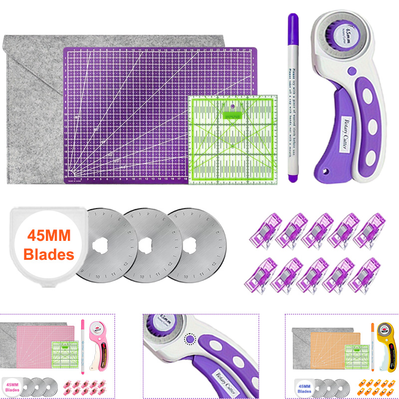 厚みのあるA4カッティングマット付き45mmロータリーカッタ - Rotary Cutter For Fabric 45Mm のレビューと価格