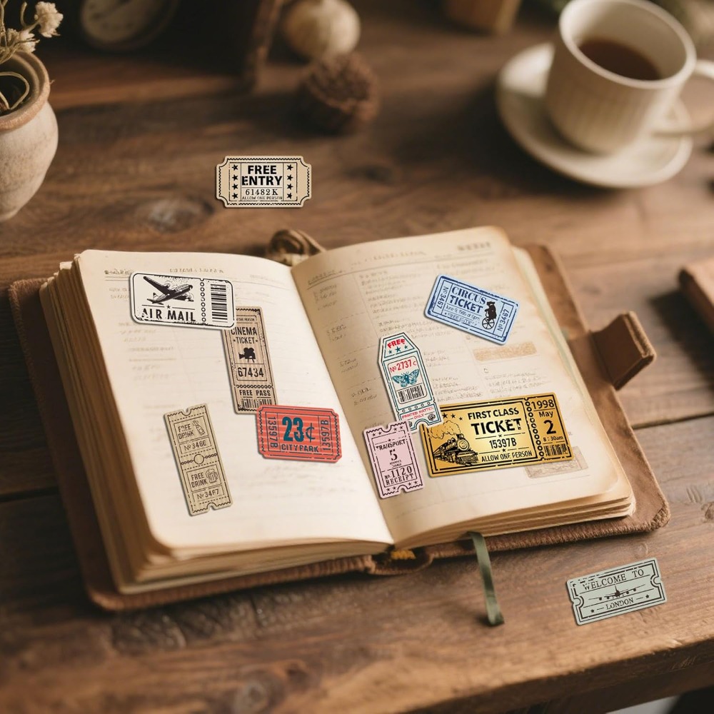 ヴィンテージチケットクリアスタンプスクラップブッキング用電車 - Clear Silicone Stamps For Card Making のレビューと価格